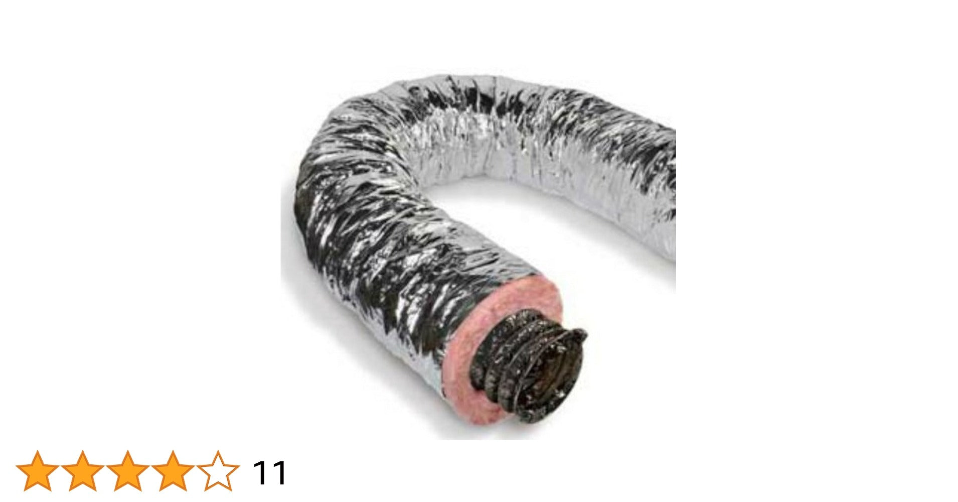 QUIETFLEX QUIETFLEX FLEX-R6-9BAG Flexible Air Duct R6 9 inches x 25 feet Silver Bagged