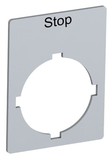 ABB Abb SK 615 552-31 22mm Push Button Legend Plate Stop (29.6 x 39 mm) 662019258980