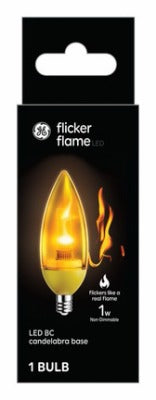 GE G E Lighting 93129282 Led Flame Bulb 1W Candelabra