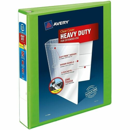 AVERY Avery AVE79773 View Binder 1.5 Inch Chartreuse Heavy Duty