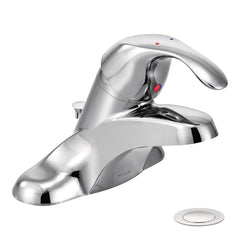 Moen 8432 M-Bition 4 in. Centerset Single-Handle Bathroom Faucet with Metal Drain Assembly