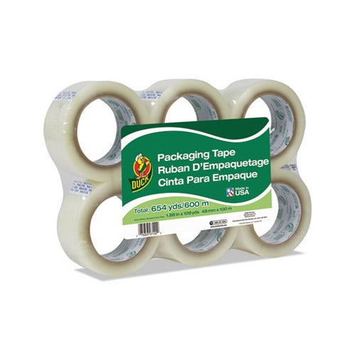 DUCK Duck DUC240054 Commercial Grade Packaging Tape (1.88 x 109 yds, 3 in core, 6 pack)