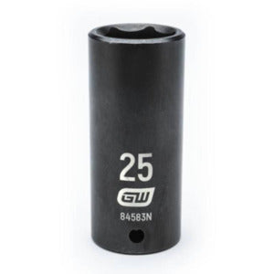 GEARWRENCH Gearwrench 84583N 1/2 inches Drive 6-Point Deep Impact Metric Socket 25 mm (1 Pack) 84583N