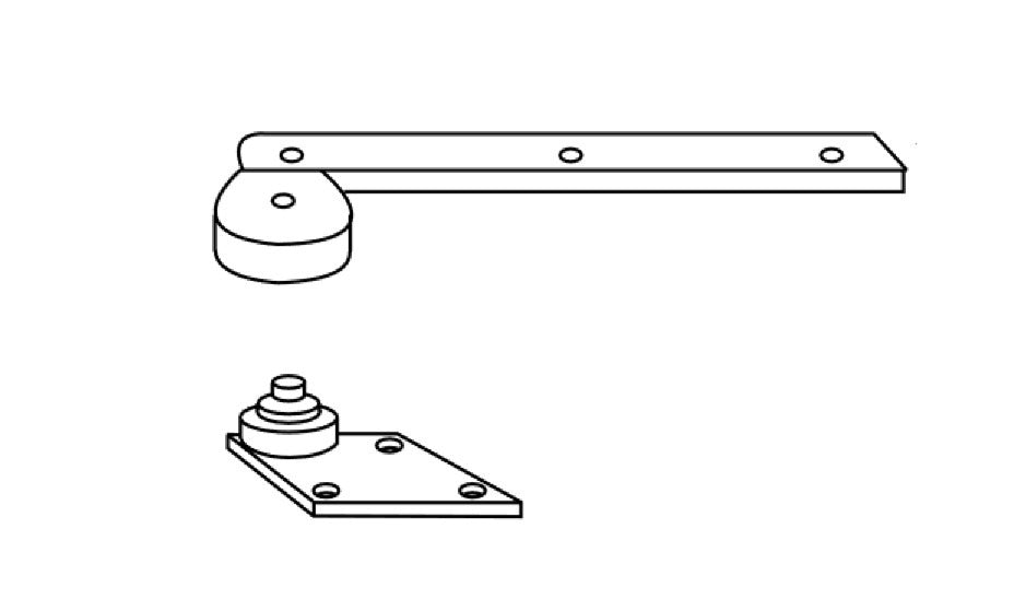 RIXSON Rixson 117 X 1-1/2OS LH 619 1-1/2in Offset Pivot (Left-Hand)
