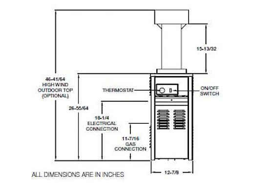 Raypak 003723 Indoor Draft Hood for 130A 155A Series Heaters