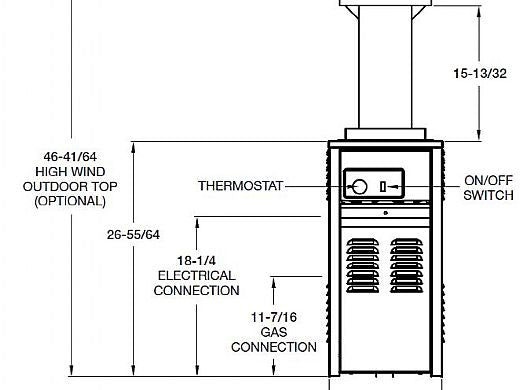 Raypak 003723 Indoor Draft Hood for 130A 155A Series Heaters