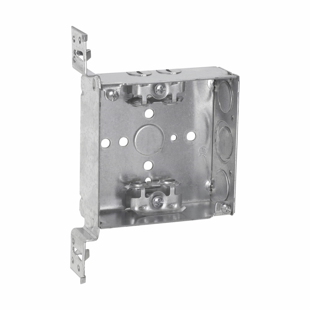 Crouse-Hinds TP459 4 x 4 x 1-1/2 Inch Steel Welded Square Outlet Box