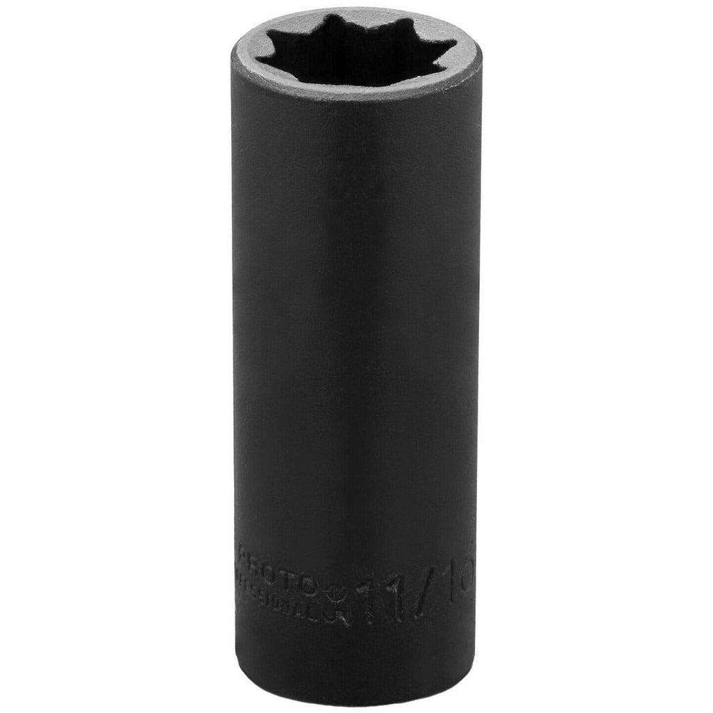 PROTO Proto J7322S Impact Socket 1/2 in Drive 11/16 in 8-point