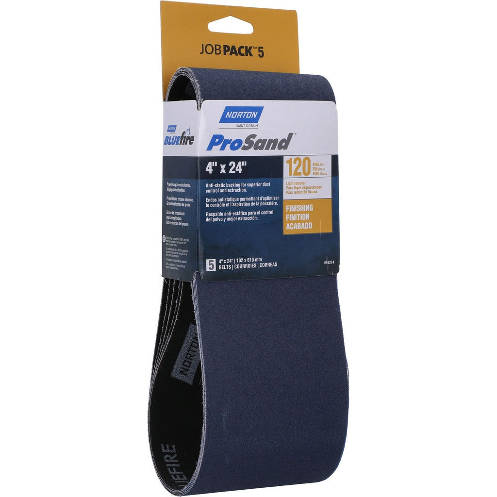 NORTON Norton 07660749274 Abrasive Belt 120 Grit 4x24 in