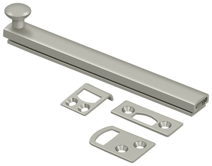 DELTANA Deltana 6SBCS15 Surface Bolt 6 in Heavy Duty Satin Nickel