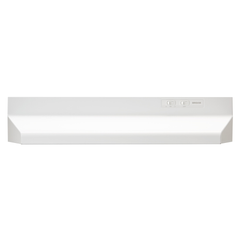 Broan 403001 2 Amp 120 Volt 30 x 17-1/2 x 6 Inch White Monochromatic Ducted Range Hood