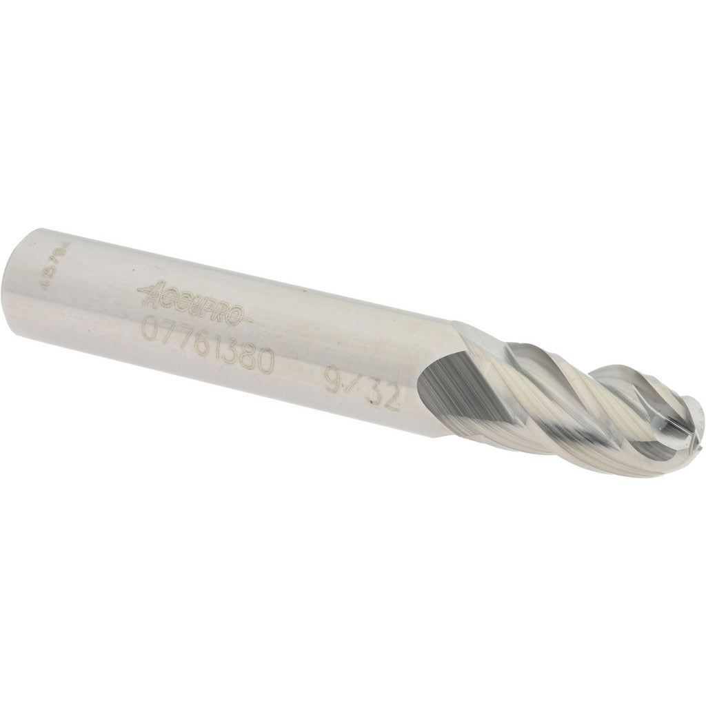 ACCUPRO Accupro 12184787 Ball End Mill 0.2813 in 4 Flute Carbide