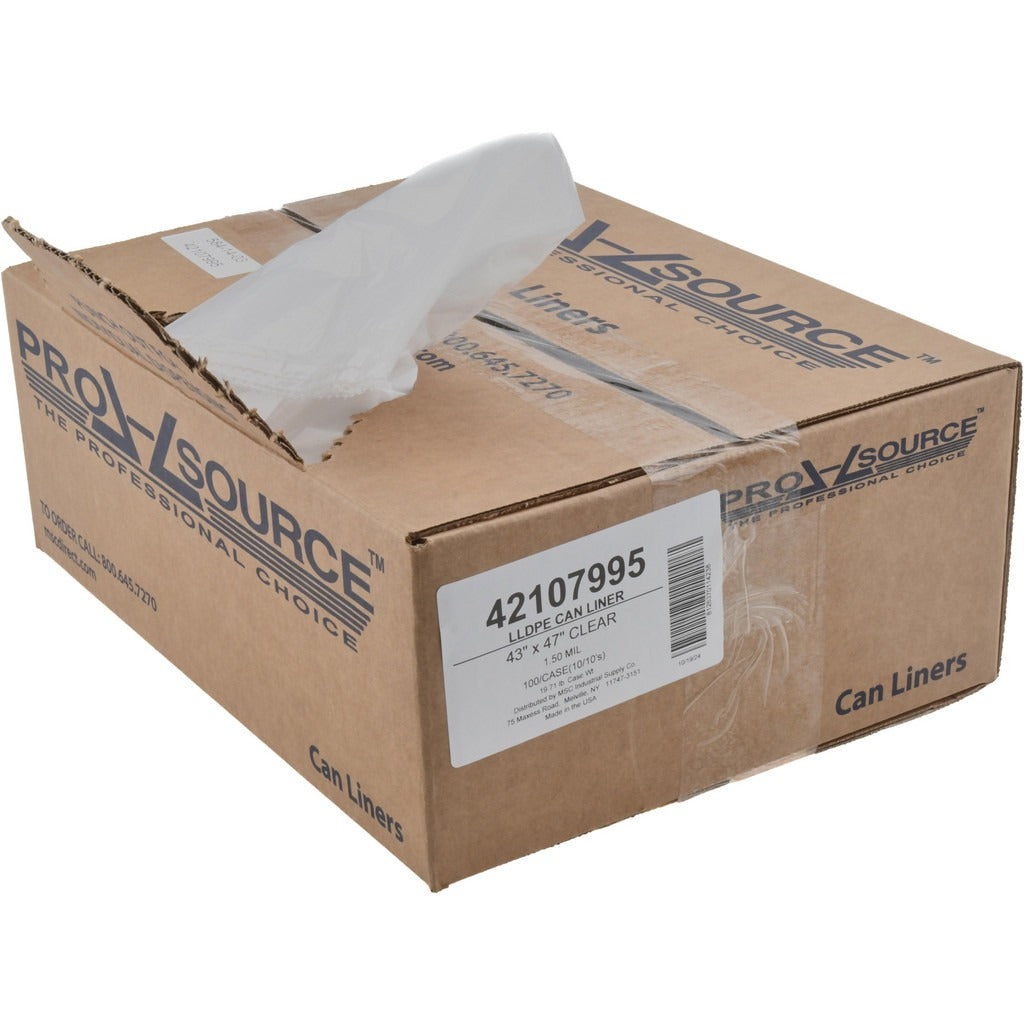 PRO-SOURCE Pro-source PSRST4347X1C Trash Bags 56 Gal 1.5 Mil 100 Pack