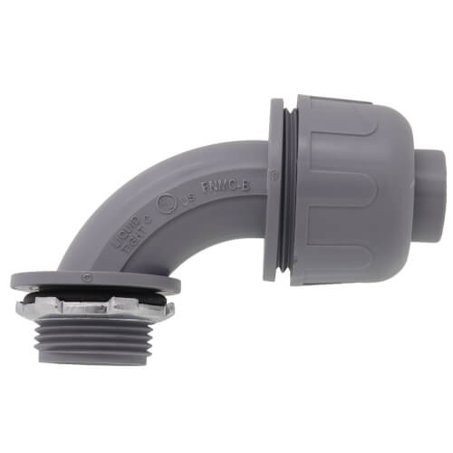 Mars 85021 Liquid-Tight Flex Fitting PVC 90 Degree 3/4 Connection