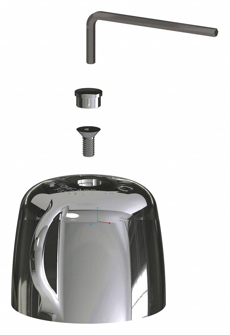 CHICAGO FAUCETS Chicago Faucets 3300-402JKCP 2-3/8 inches Single-wing Canopy Handle (Each)
