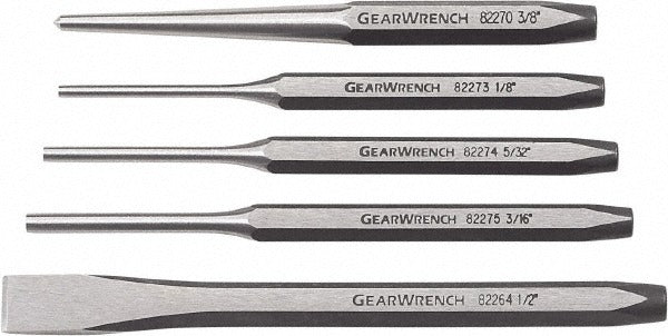 GEARWRENCH Gearwrench 82304 Cold Chisel Pin Punch Set 5 Pc