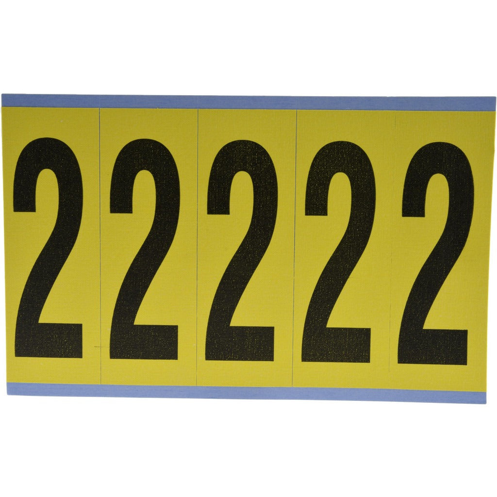 STRANCO Stranco SB7-2 Number Label 2 Yellow Vinyl Rectangle
