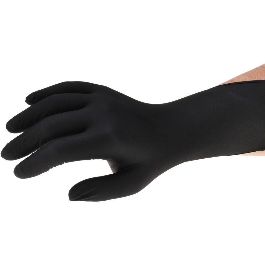 PRO-SAFE Pro-safe D6000M Nitrile Gloves 5 Mil Medium Black 100 Pack