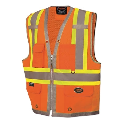 Pioneer V1010250U-2XL Surveyor Mesh Back Vest Orange 2X-Large