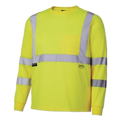 Pioneer V1054260U-XL 6888U Lightweight Dry Wick Long Sleeve Safety T-Shirt XL Yellow/Green