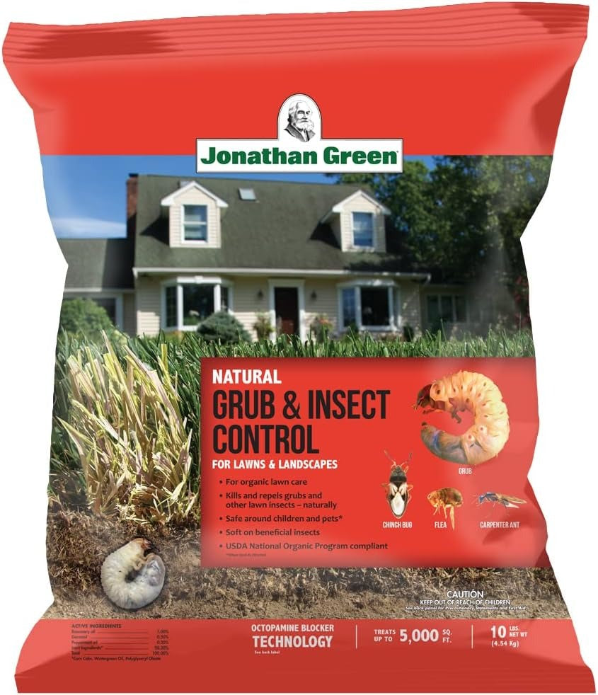 JONATHAN GREEN Jonathan Green 11925 Natural Grub & Insect Control for Lawns (10 lb Bag / 5,000 sq. ft.)