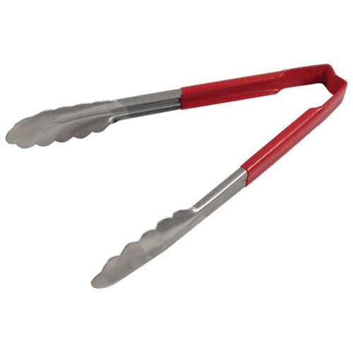 Tong Red/SS 9.5 in Scallop Grip for Vollrath/Idea-Medalie 4780940