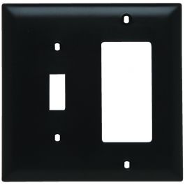 Pass & Seymour TP126 2Gang Wall Plate, Toggle / Decorator, Nylon, Standard - Brown