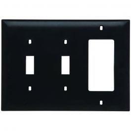 Pass & Seymour TP226BK Wallplate Combination 3 5in BK