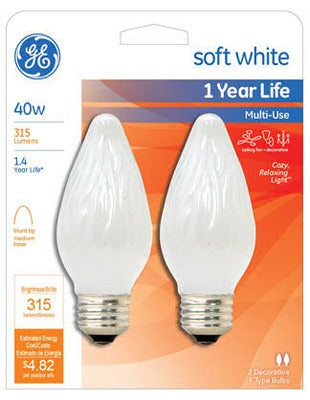 GE G E Lighting 75342 40W Flame Shaped Ceiling Fan Bulb