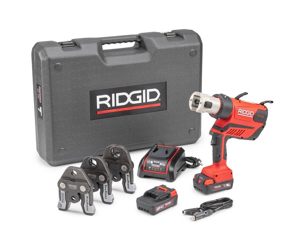 RIDGID 67058 ProPress RP 350 Press Tool Kit with 1/2 - 1 in. Jaws