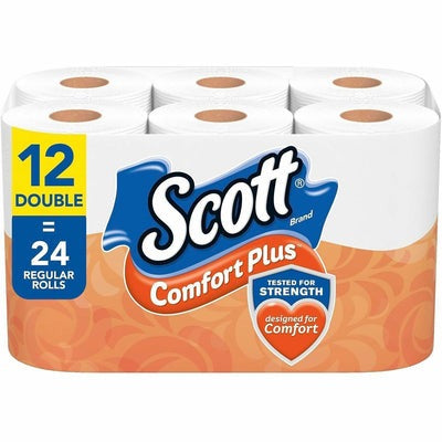 KIMBERLY-CLARK Kimberly-Clark KCC55211 Scott ComfortPlus Toilet Paper (12/Pack)