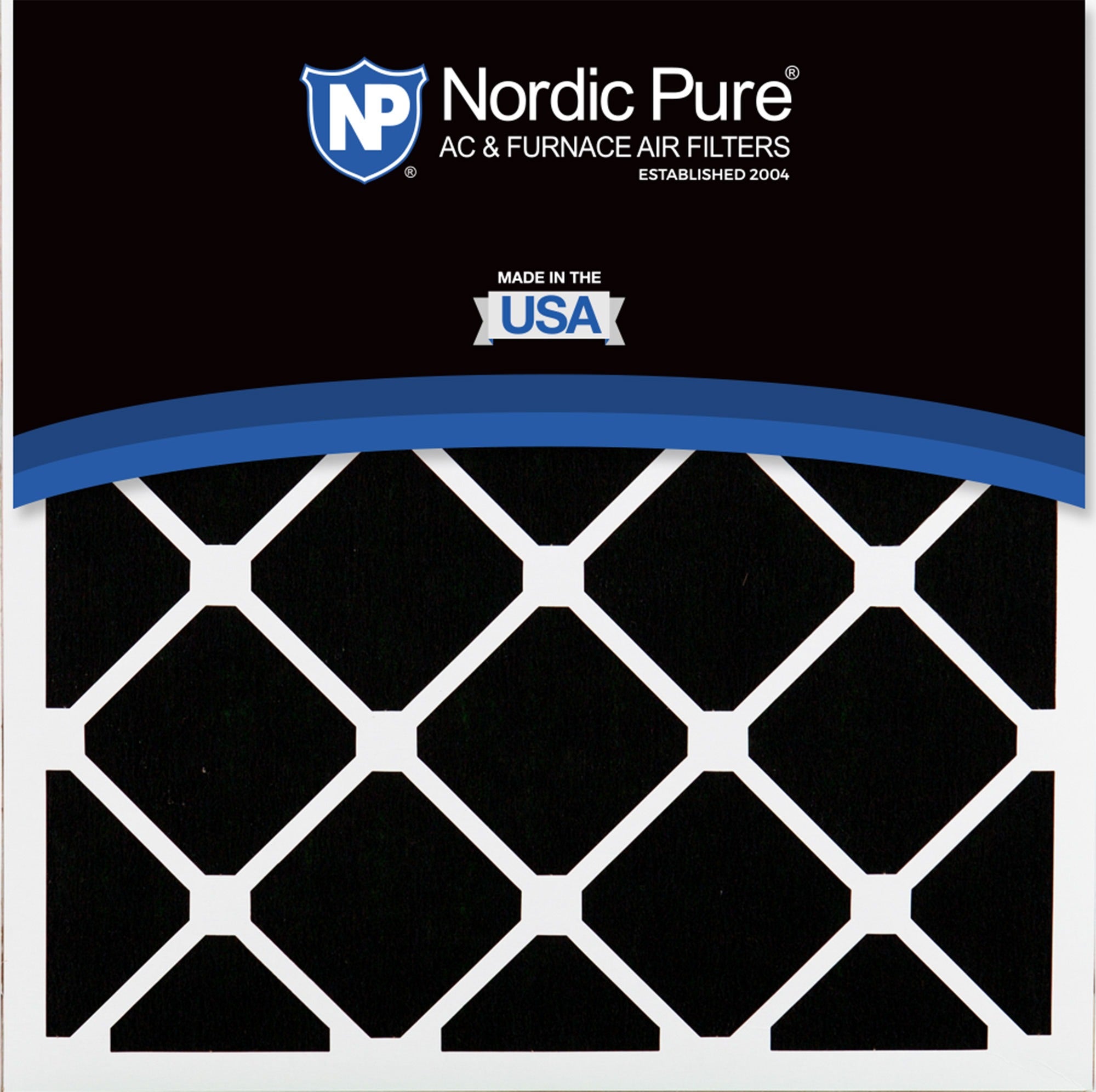 NORDIC PURE Nordic Pure 20x20x5HM14+C-2 Merv 14 Carbon Furnace Filter 2 Pack