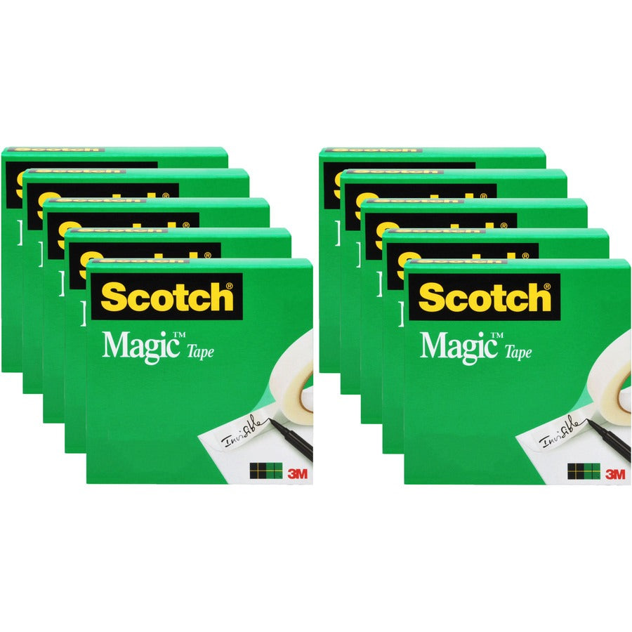 3M 3M MMM810P10K 3/4 inchesW Magic Tape (3/4 inches x 1000 inches, 10 Pack) 810-P10K