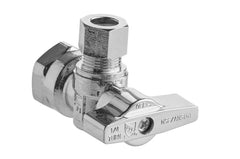 Easyflex EFSV-AG-12FT38C Quarter Turn FIP Compression Angled Supply Stop Valve with 1/2 FIP x 3/8 OD Compression