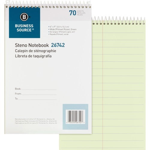 BUSINESS SOURCE Business Source BSN26742 Steno Notebook 70 Sheets
