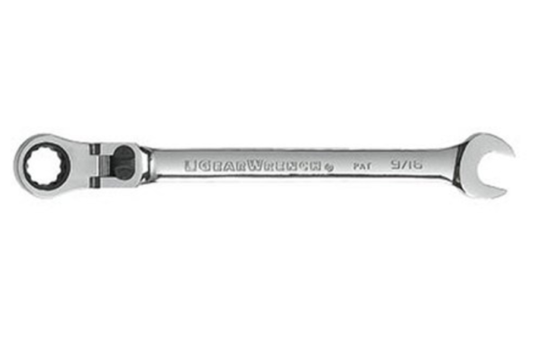 Gearwrench 85718 9/16 Flexhead Ratcheting Combination Wrench 8-1/2 Overall Length