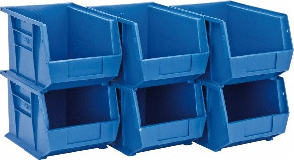 QUANTUM STORAGE SYSTEMS Quantum Storage QUS239BLCS Hopper Stacking Bin Blue 6 Pack