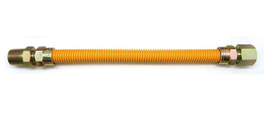 Easyflex EFGC-034-YE-1415-36 3/4 MIP x FIP - 36 Long Yellow Coated Gas Flex Connector