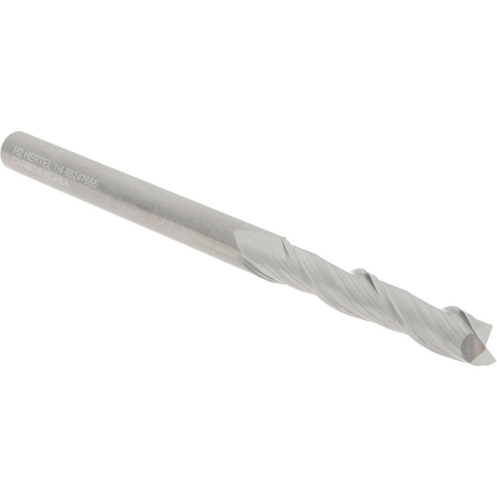 HERTEL Hertel 750081 Square End Mill 0.25in 2 Flute Solid Carbide