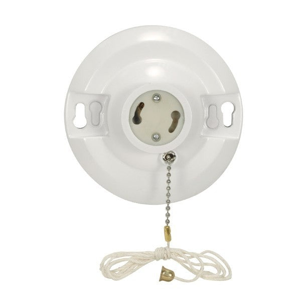 SATCO-NUVO Satco-Nuvo 90/2468 GU24 Ceiling Receptacle With Pull Chain 150W (4-1/2 Inch) 90/2468