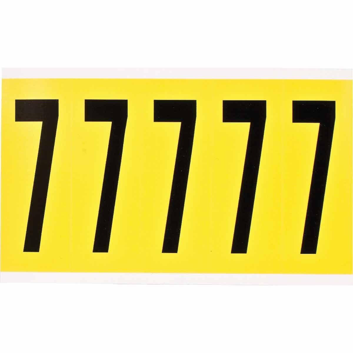 BRADY Brady 3460-7 4 in vinyl number label 5 per pack