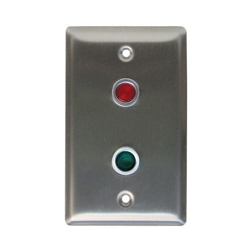 CAMDEN DOOR CONTROLS Camden Door Controls CX-LED2-RG Single Gang 2 Led Plate