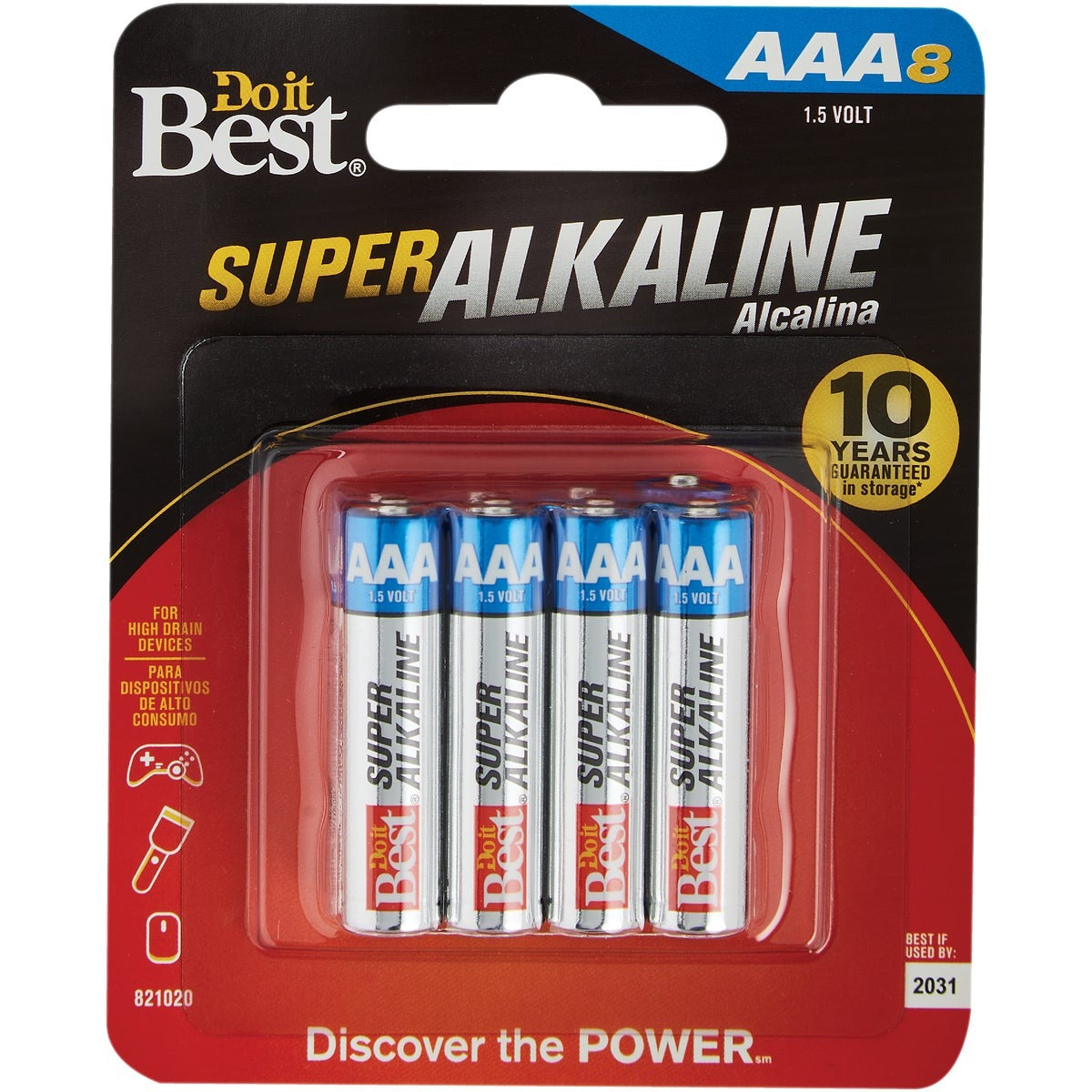 BSC PREFERRED Bsc Preferred DIB821020 Aaa Alkaline Batteries 8 Pack