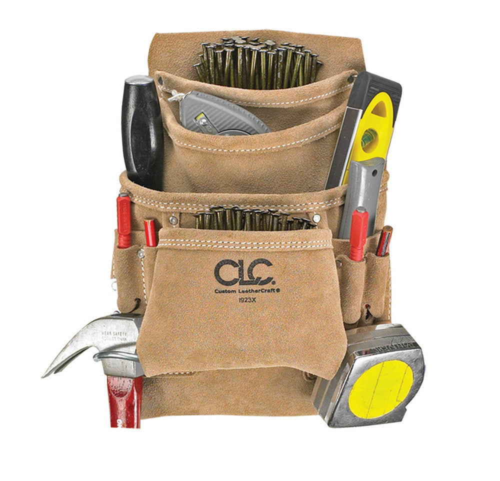 Custom LeatherCraft I923X CLC 10 Pocket Carpenter's Nail and Tool Bag