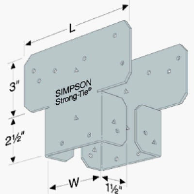 SIMPSON STRONG-TIE Simpson Strong Tie AC4Z Twin Post Cap Z-max 4x4