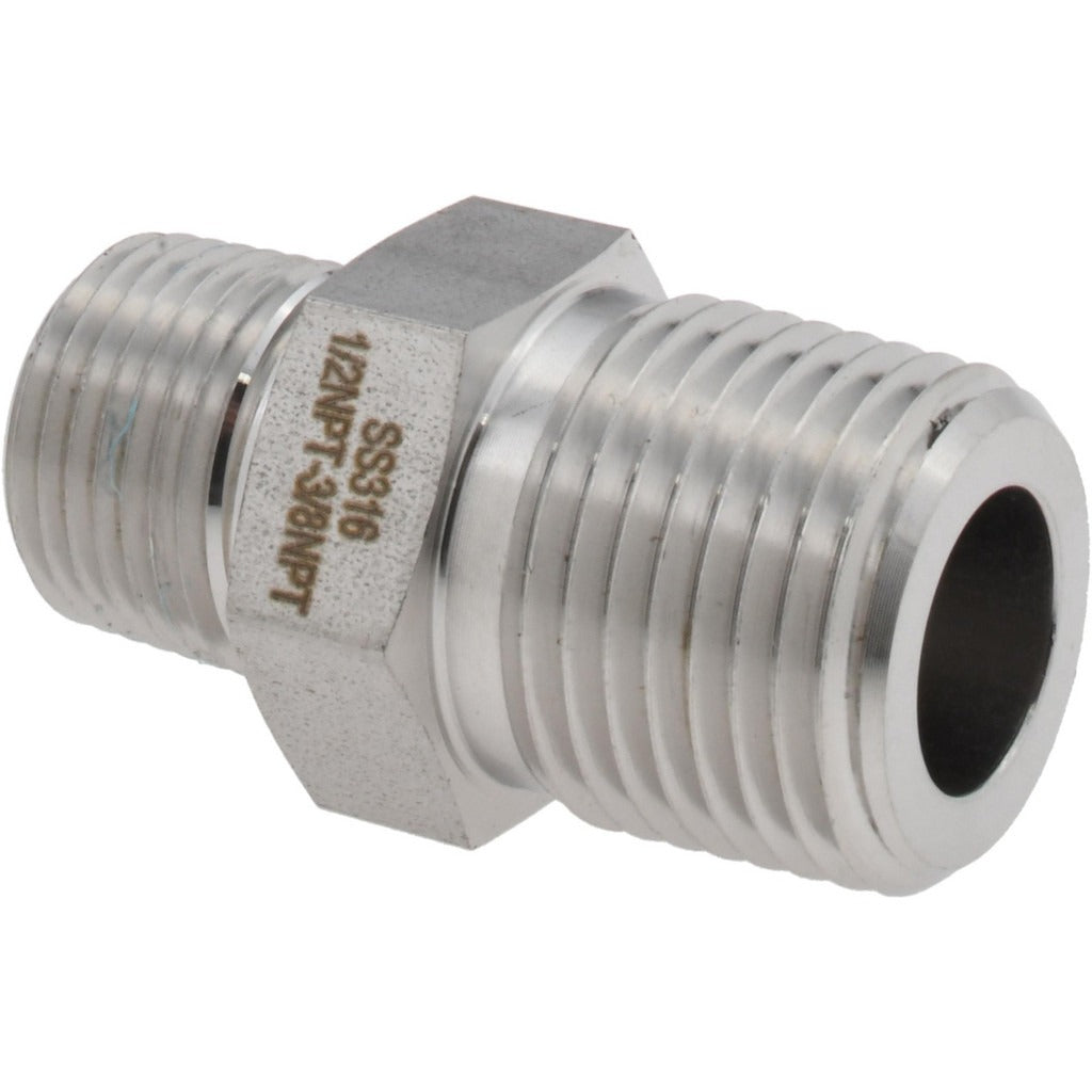 VALUE COLLECTION Value Collection SS-THN-MN8-MN6 316 Ss Hex Nipple 1/2x3/8 Mnpt