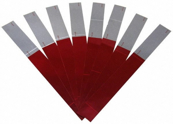 PETERSON MANUFACTURING Peterson 465K Rectangular Reflector 18x2 in Red White Dot