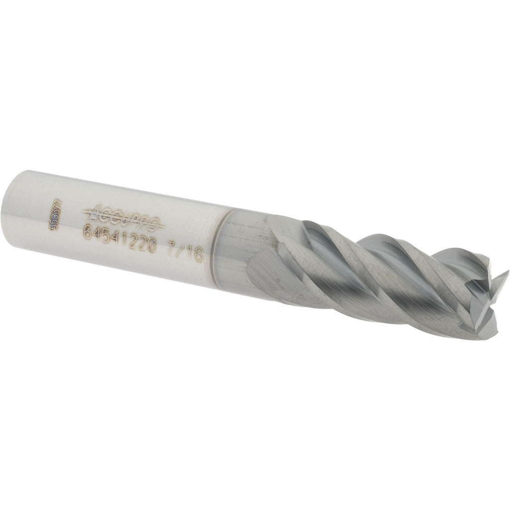 ACCUPRO Accupro 12178984 Square End Mill 7/16 Inch 4 Flute Carbide
