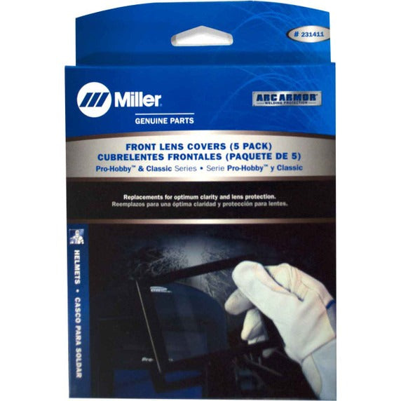 MILLER ELECTRIC Miller Electric 231411 ArcArmor Lens Cover (4-1/2 x 3-5/8, 5-Pack)