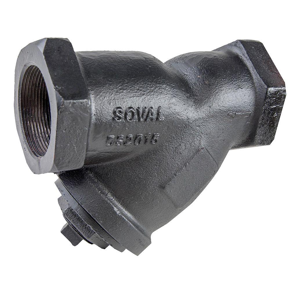 Soval 860-005T 1/2" Cast Iron Threaded Wye Strainer